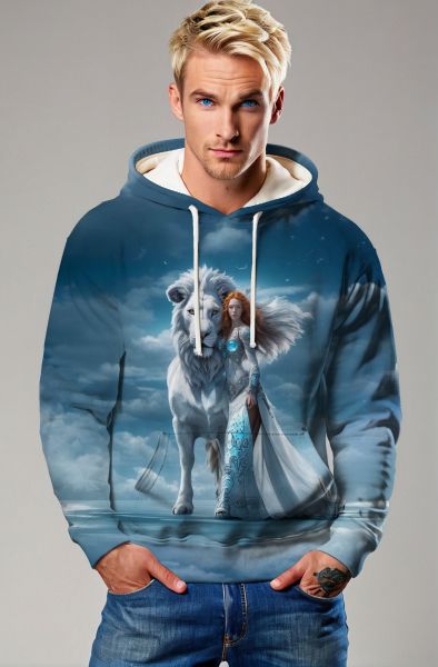 Lion's Majesty: The Celestial Queen's Strength Hoodie, Sweatshirt, Zip-Up, T-Shirt-Hoodie