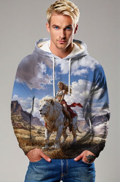 Golden Majesty: The Lioness of Power Hoodie, Sweatshirt, Zip-Up, T-Shirt