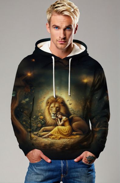 Lioness of the Golden Dawn: The Heart of the Wild Hoodie, Sweatshirt, Zip-Up, T-Shirt-Hoodie