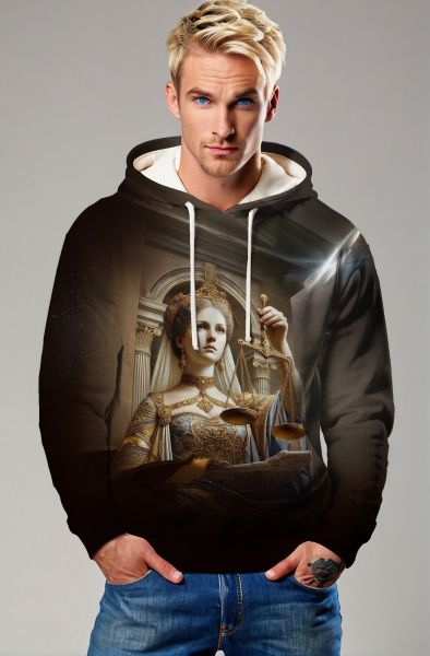 Libra Zodiac Collection: Divine Balance - The Scales of Justice Hoodie, Sweatshirt, Zip-Up, T-Shirt
