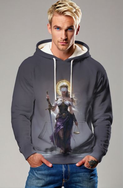Libra Zodiac Collection: Justice of the Blindfolded Lady - Hoodie, Sweatshirt, Zip-Up, T-Shirt