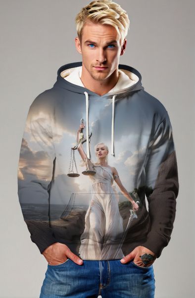 Libra Zodiac Collection: The Divine Scales – Double-Faced Design Hoodie, Sweatshirt, Zip-Up, T-Shirt