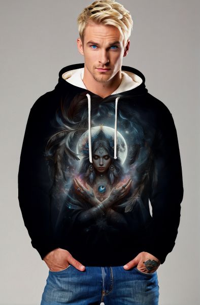 Libra Zodiac Collection: Celestial Harmony – Double-Faced Design Hoodie, Sweatshirt, Zip-Up, T-Shirt
