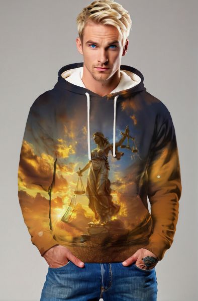 Libra Zodiac Collection: Bound Justice - The Goddess of Chains Hoodie, Sweatshirt, Zip-Up, T-Shirt
