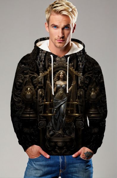 Libra Zodiac Collection: Cosmic Harmony - The Eternal Balancer Hoodie, Sweatshirt, Zip-Up, T-Shirt