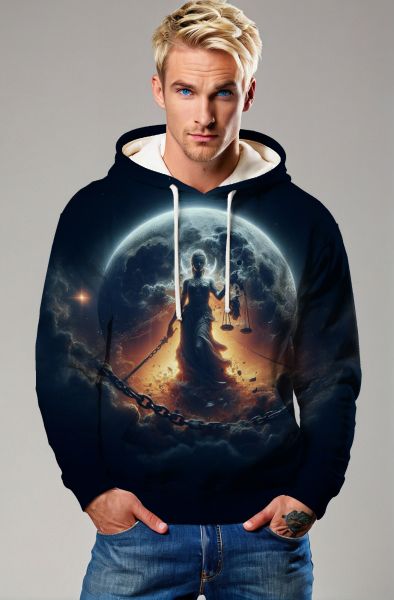 Libra Zodiac Collection: Celestial Justice - The Balanced Light of the Universe Hoodie, Sweatshirt, Zip-Up, T-Shirt