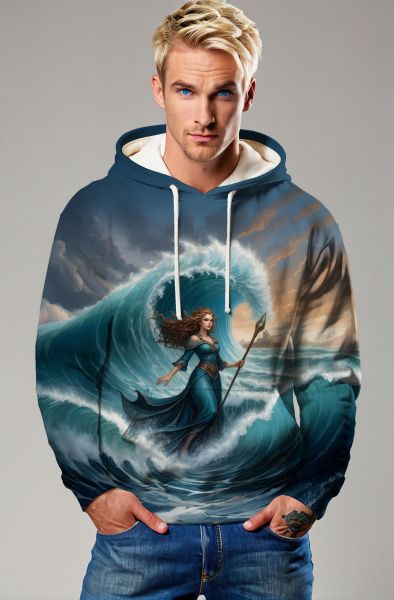 Mystic Waters: The Wave Queen Hoodie, Sweatshirt, Zip-Up, T-Shirt-Hoodie
