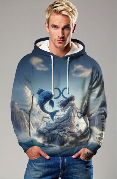 Piscean Dreams: The Dual Fishes Hoodie, Sweatshirt, Zip-Up, T-Shirt-Hoodie