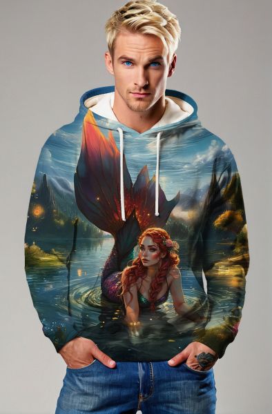 Mystical Waters: Pisces Enchanted by the Moonlit Waters-Hoodie