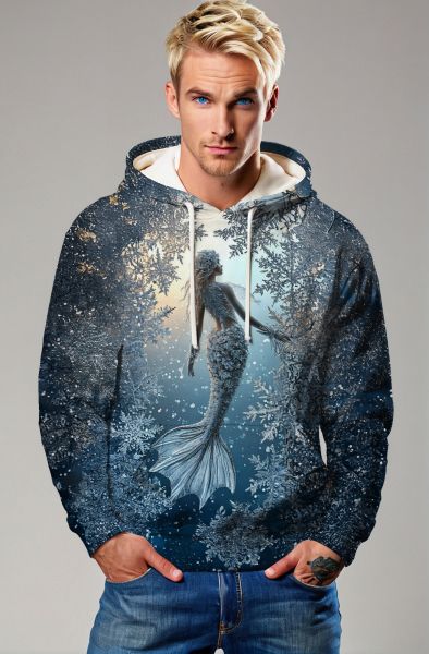 Frozen Waters: The Pisces Mermaid in Snow