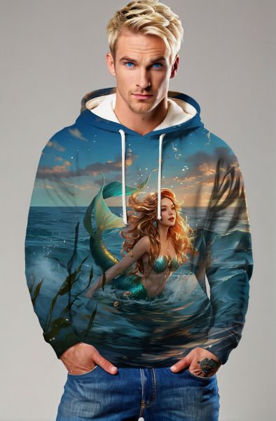Mermaid's Ocean Whisper: The Pisces Serenity Sweatshirt-Hoodie