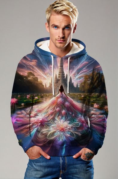 Celestial Pisces: A Dream in the Lotus Garden Hoodie