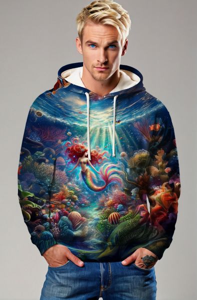 Underwater Harmony: Pisces Awakening Sweatshirt-Hoodie