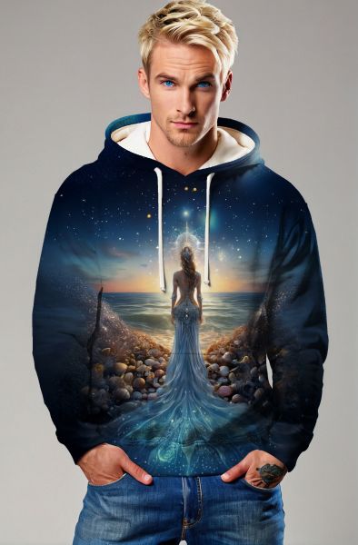 Seas of Stardust: The Pisces Soul Awakens" Hoodie, Sweatshirt, Zip-Up, T-Shirt-Hoodie