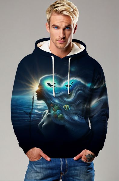 The Dreamer of Pisces: In the Depths of Ocean Dreams Hoodie, Sweatshirt, Zip-Up, T-Shirt-Hoodie