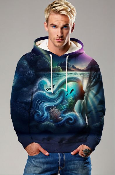 Celestial Waves: The Pisces Dreamscape Hoodie, Sweatshirt, Zip-Up, T-Shirt-Hoodie