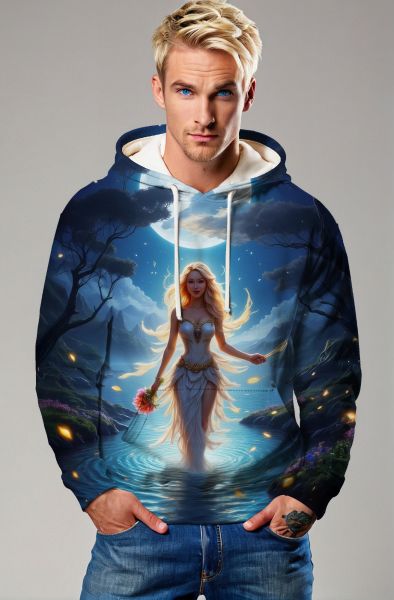 Ocean's Embrace: Pisces' Flowing Serenity Hoodie, Sweatshirt, Zip-Up, T-Shirt