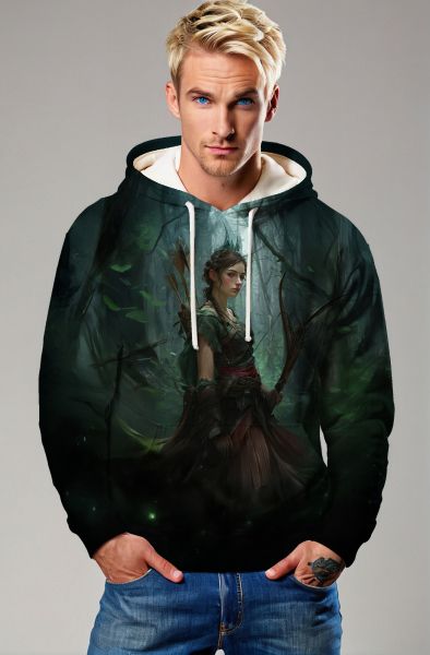 Sagittarius' Mystic Path: The Forest Archer Hoodie, Sweatshirt, Zip-Up, T-Shirt-Hoodie