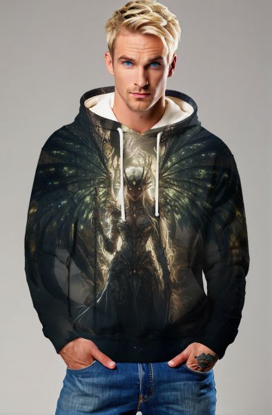 Scorpio Zodiac Collection: Dark Angel's Wings Design Hoodie, Sweatshirt, Zip-Up, T-Shirt