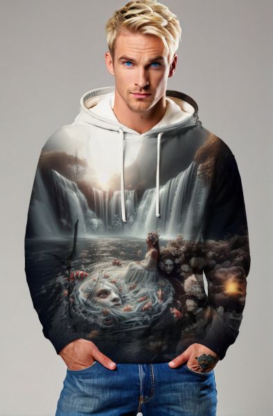 Scorpio Zodiac Collection: The Serene Waterfall and Scorpio Spirit Design Hoodie, Sweatshirt, Zip-Up, T-Shirt