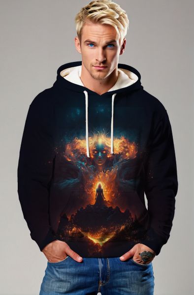Scorpio Zodiac Collection: Phoenix of Flames and Eruption Design Hoodie, Sweatshirt, Zip-Up, T-Shirt