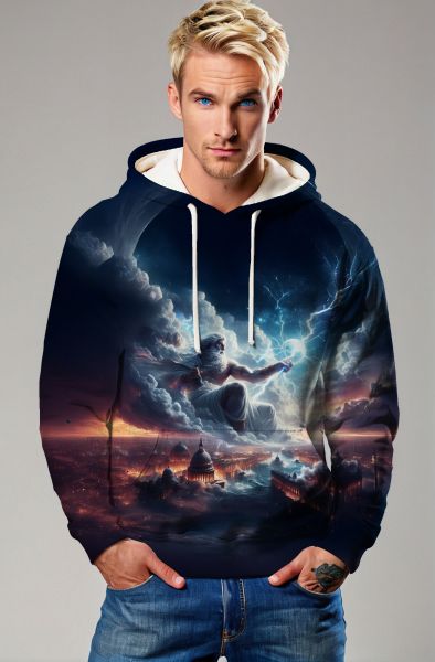Scorpio Zodiac Collection: Cosmic Goddess with Lightning Energy Hoodie, Sweatshirt, Zip-Up, T-Shirt
