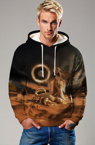 Scorpio Zodiac Collection: Desert Empress and Scorpion Alignment Hoodie, Sweatshirt, Zip-Up, T-Shirt