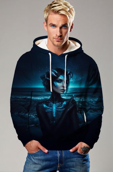 Scorpio Zodiac Collection: Oceanic Scorpio Spirit Hoodie, Sweatshirt, Zip-Up, T-Shirt