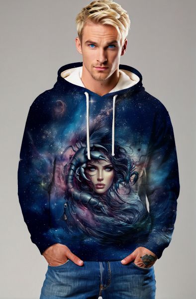 Scorpio Zodiac Collection: Cosmic Scorpio Queen Hoodie, Sweatshirt, Zip-Up, T-Shirt