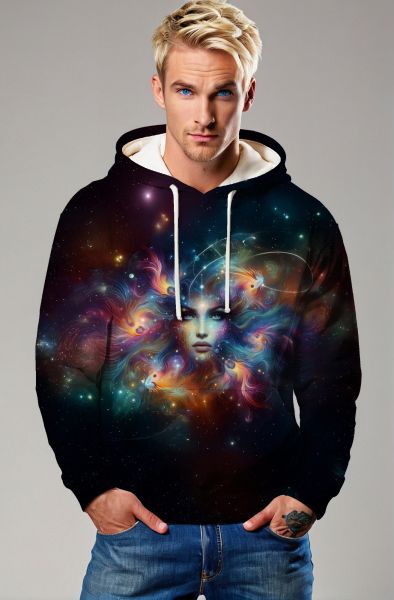 Scorpio Zodiac Collection: Mystic Sorcerer and Celestial Empress Double-Faced Design Hoodie, Sweatshirt, Zip-Up, T-Shirt