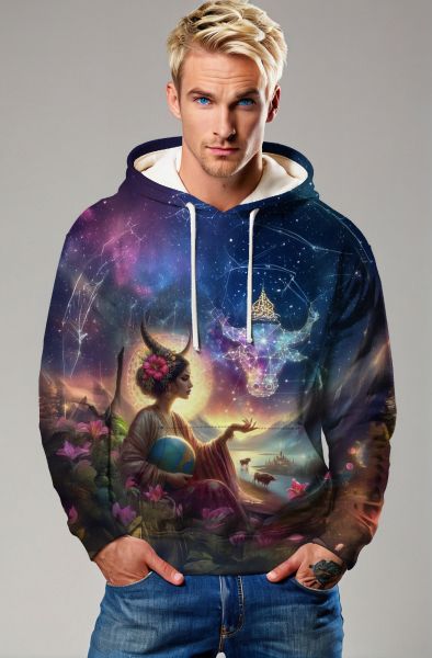 Taurus Zodiac Collection: The Floral Spirit Hoodie, Sweatshirt, Zip-Up, T-Shirt
