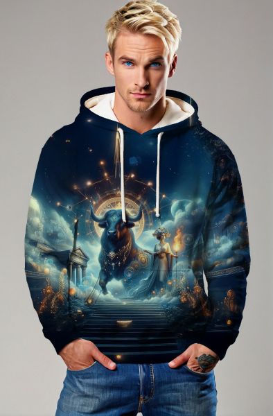Taurus Zodiac Collection: The Galactic Protector Hoodie, Sweatshirt, Zip-Up, T-Shirt