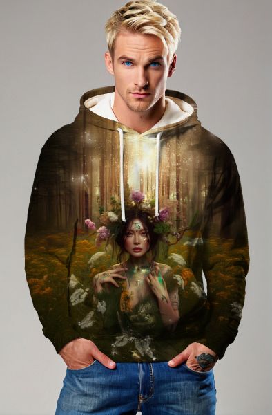 Virgo Zodiac Collection: The Mystic Forest Priestess Hoodie, Sweatshirt, Zip-Up, T-Shirt