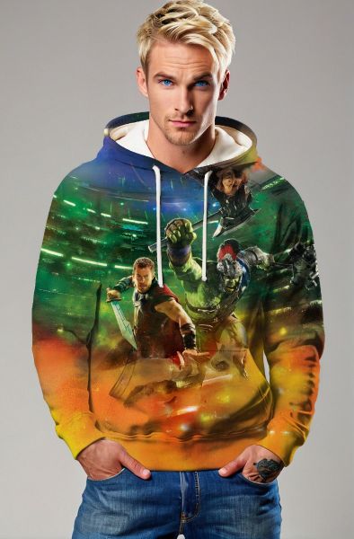 Green Thor & Hulk Battle Hoodie