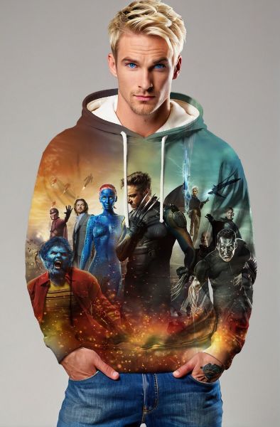 Gradient Blaze X-Men Hoodie – Legends United Edition