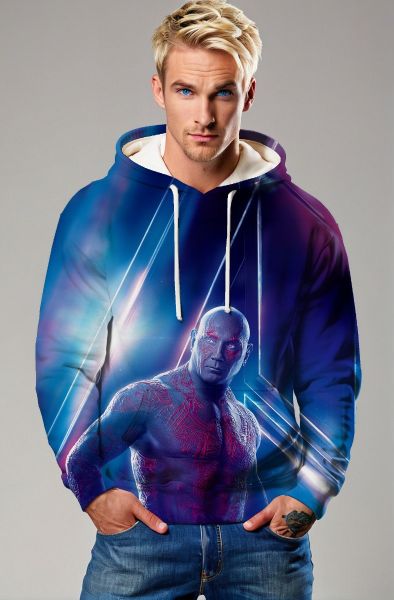 Galactic Warrior Hoodie – Blue Nova Edition