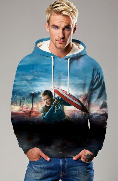 Sky Shield Hero Hoodie – Blue Valor Edition
