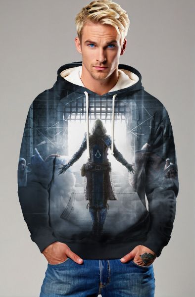 Midnight Assassin Hoodie – Shadowsteel Gray Edition