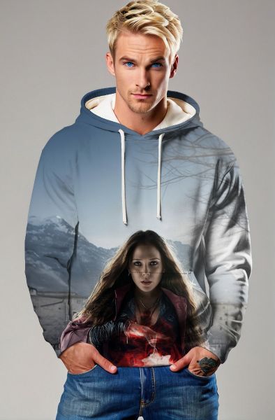 Scarlet Witch Snow Mountain Pullover Hoodie – Mystic Power Edition