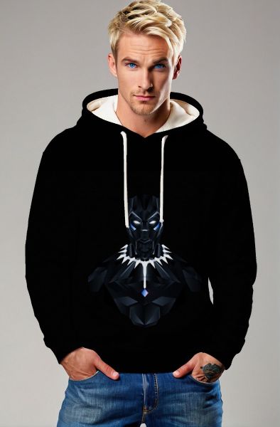 Black Panther Hoodie – Polygon Armor Black