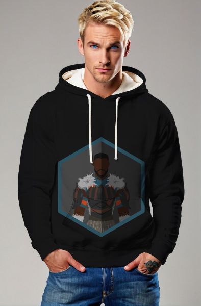 Black M’Baku Hoodie – Tribal Warrior Graphic