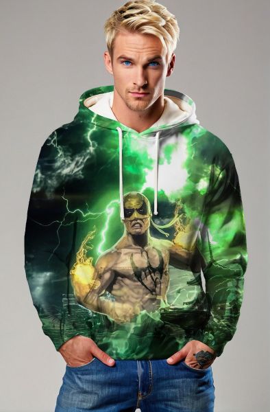 Danny Rand / Iron Fist Green & Yellow Hoodie