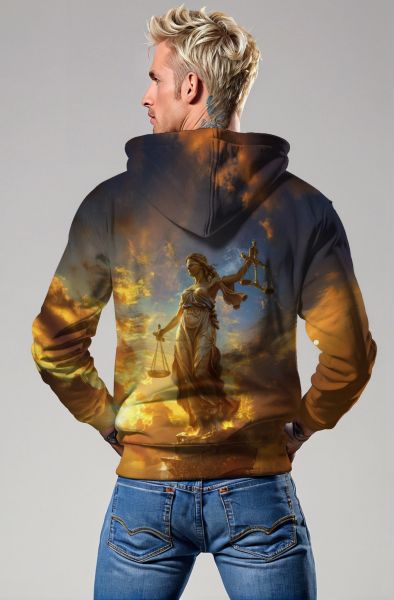 Libra Zodiac Collection: Bound Justice - The Goddess of Chains Hoodie, Sweatshirt, Zip-Up, T-Shirt