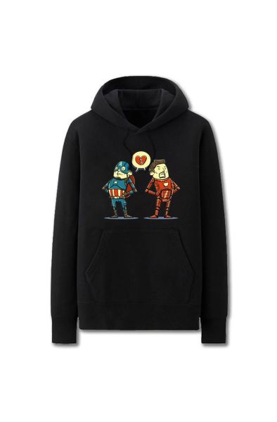 Iron Man Captain America Marvel Inspired Hoodie Solid