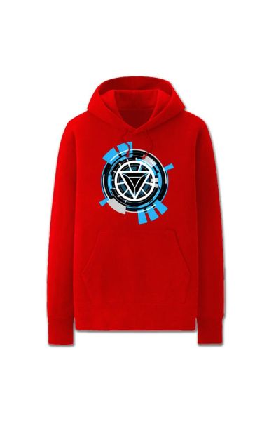 Iron Man Solid Color Iron Man Rep Marvel Inspired Hoodie Solid-Red
