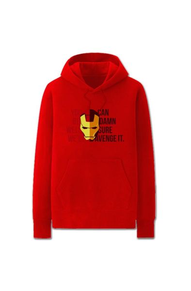 Iron Man Solid Color Super Hero I Marvel Inspired Hoodie Solid-Red