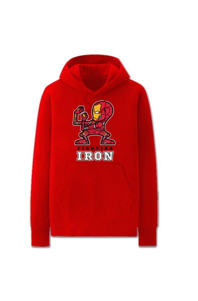 Iron Man Solid Color Super Hero I Marvel Inspired Hoodie Solid Everyday Wear-Red