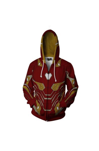 Iron Man Zip Up Iron Man Mark Marvel Inspired Zip Up Hoodie