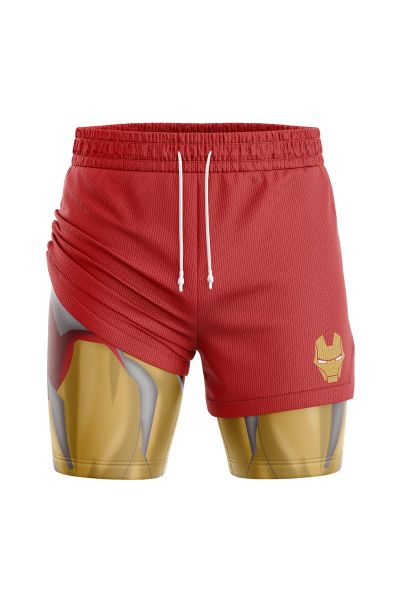 Iron Man Marvel Comics 2-in-1 Performance Shorts