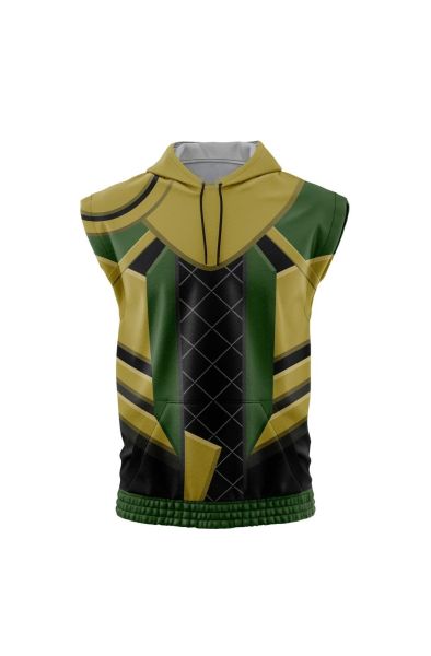 Loki Cosplay Marvel Sleeveless Hoodie